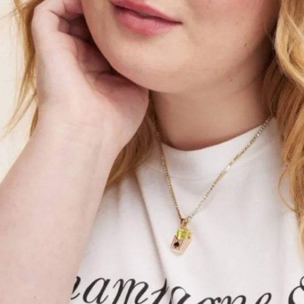 Kate Spade x Target French Fry Charm Tennis Necklace - NWT - Picture 4 of 7